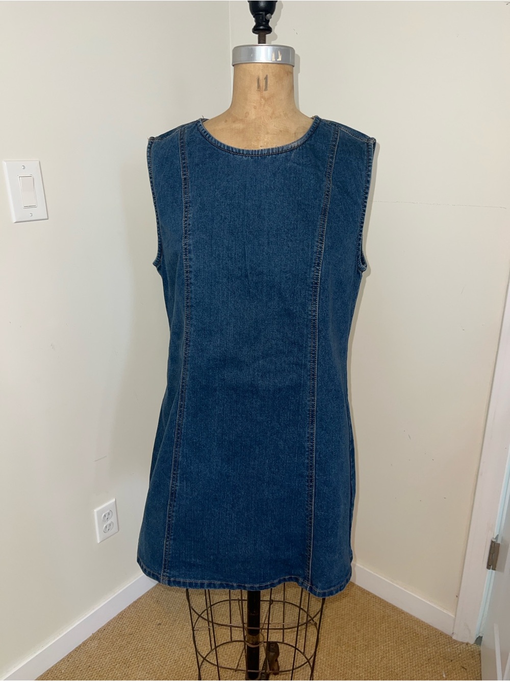 Vigoss Denim Shift Dress - Dark Indigo